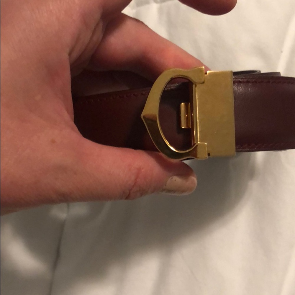 Cartier belt maroon 43”